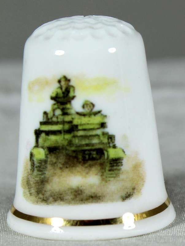Bone China thimble - land war - thimble guild