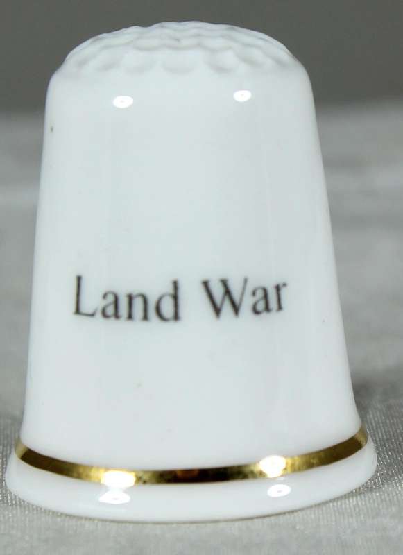 Bone China thimble - land war - thimble guild