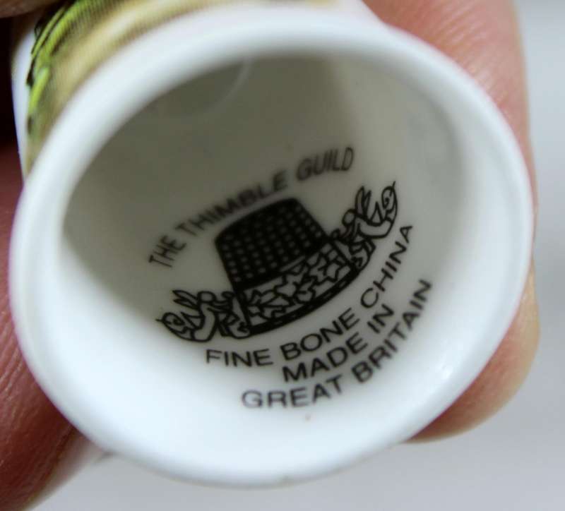 Bone China thimble - land war - thimble guild