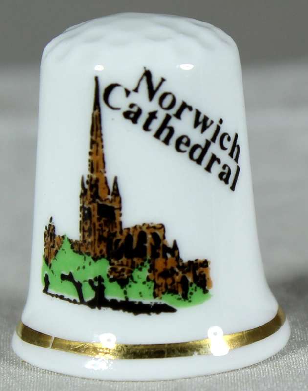 Bone China thimble - Norwich cathedral