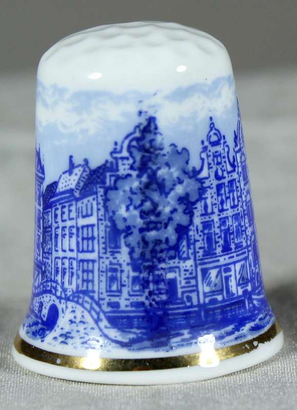 Bone China thimble - Amsterdam