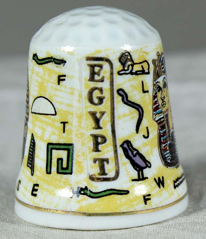 Bone China thimble - Egypt