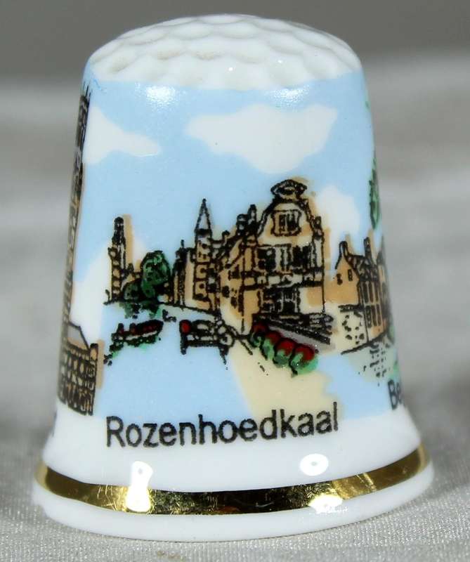 Bone China thimble - Brugge Belgium - Dupont