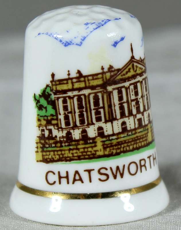 Bone China thimble - Chatsworth house - Fenton