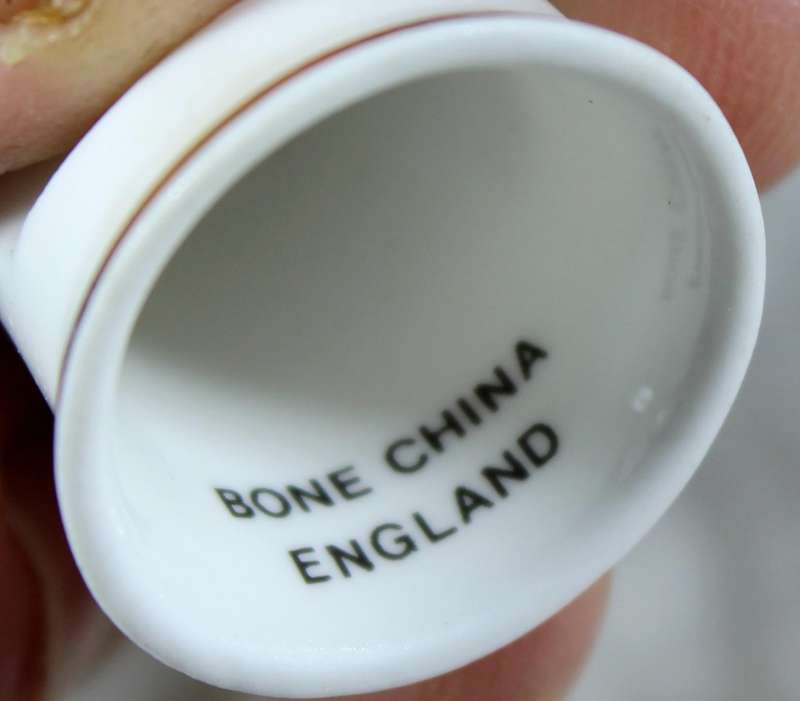 Bone China thimble - Helston Cornwall