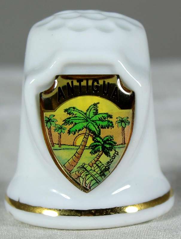 Bone China thimble - Antigua