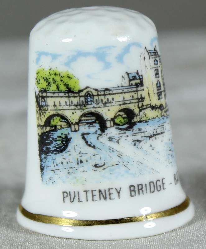 Bone China thimble - Pulteney bridge - Bath