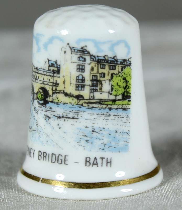 Bone China thimble - Pulteney bridge - Bath