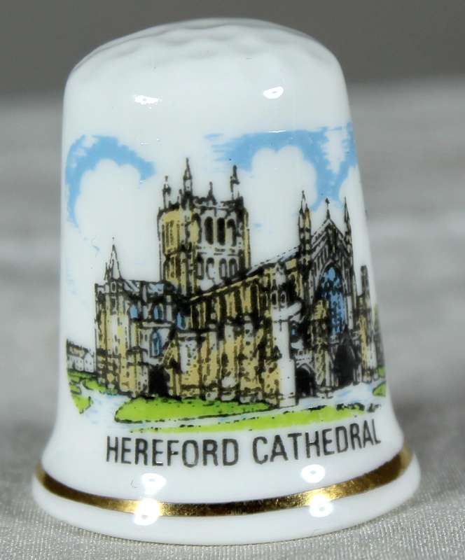 Bone China thimble - Hereford cathedral