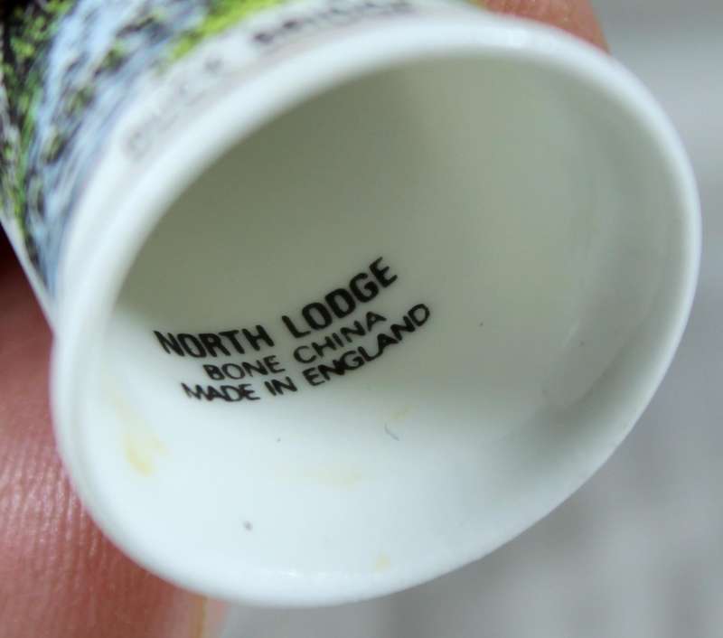 Bone China thimble - Duck Bridge - North Lodge