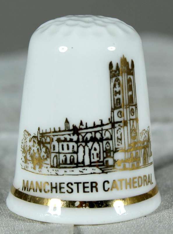 Bone China thimble - Manchester Cathedral - Jones the thimble