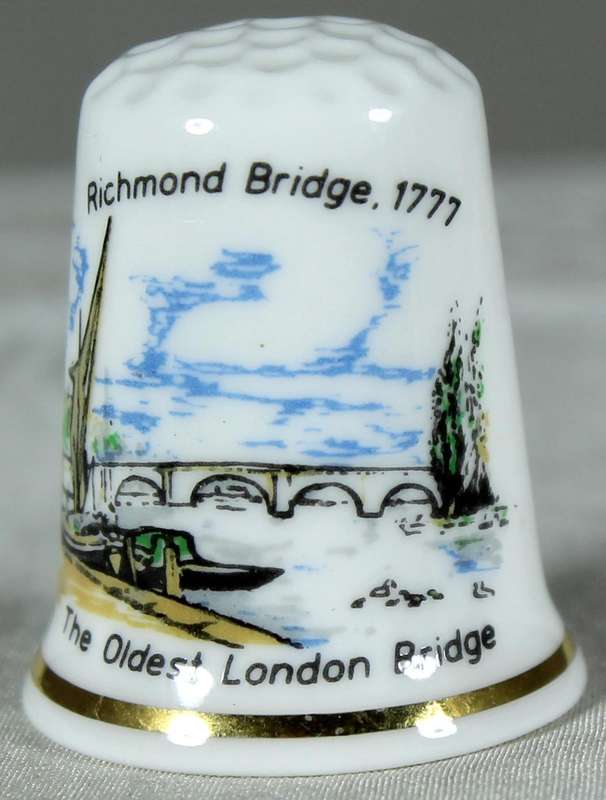 Bone China thimble - Richmond Bridge 1777 - Cottage Thimble