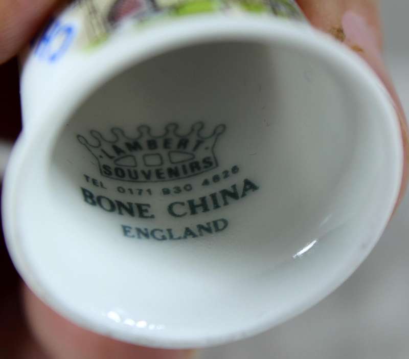 Bone China thimble - Christchurch Priory - Lambert Souvenirs