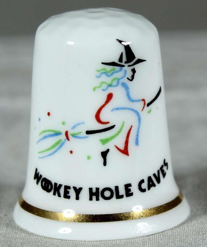 Bone China thimble - Wookey Hole Caves - Sampson Souvenirs