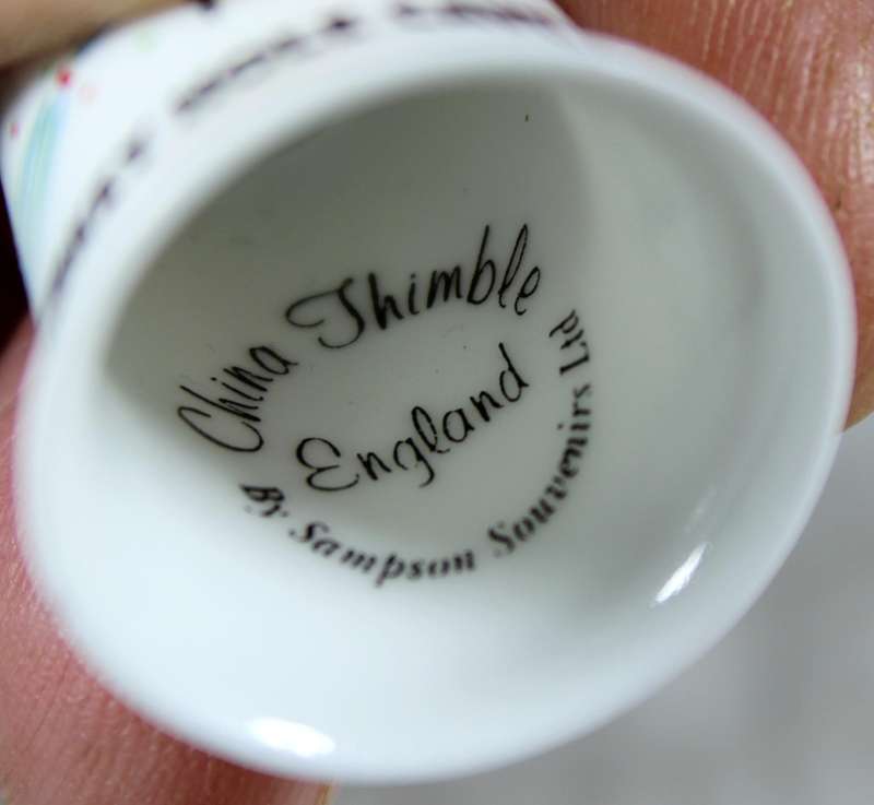 Bone China thimble - Wookey Hole Caves - Sampson Souvenirs
