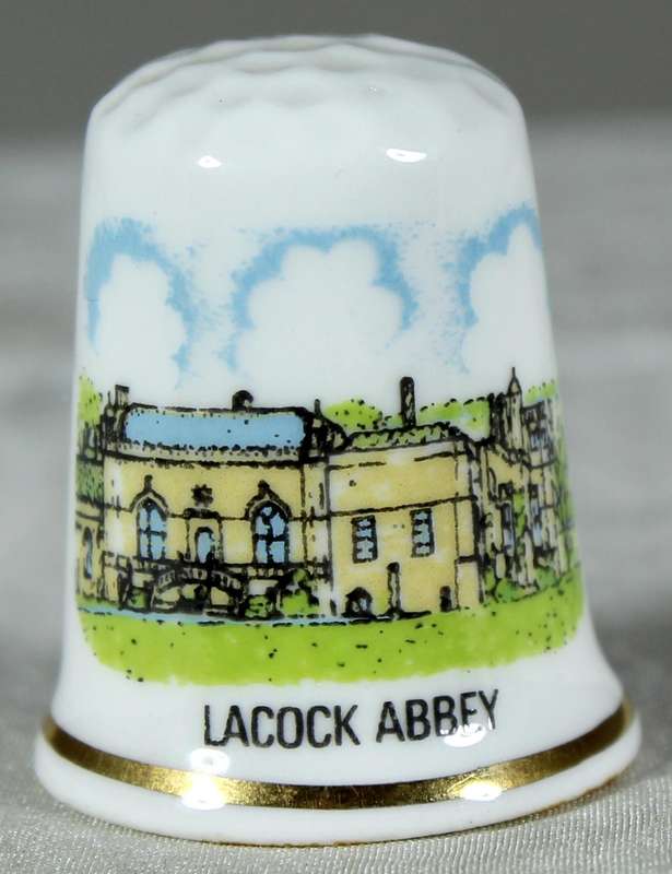 Bone China thimble - Lacock Abbey - National trust