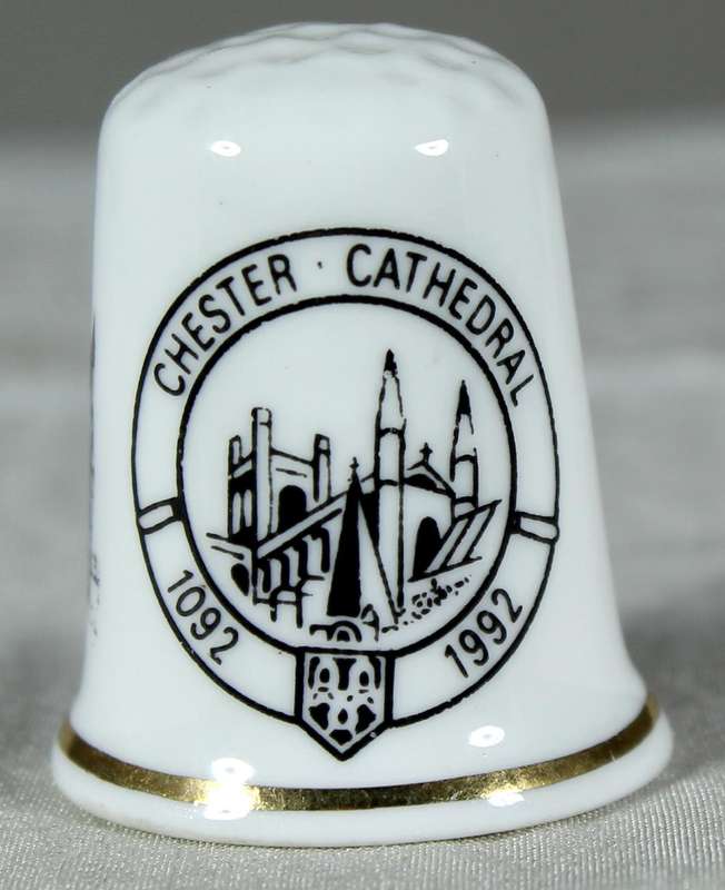 Bone China thimble - Chester Cathedral - North Lodge
