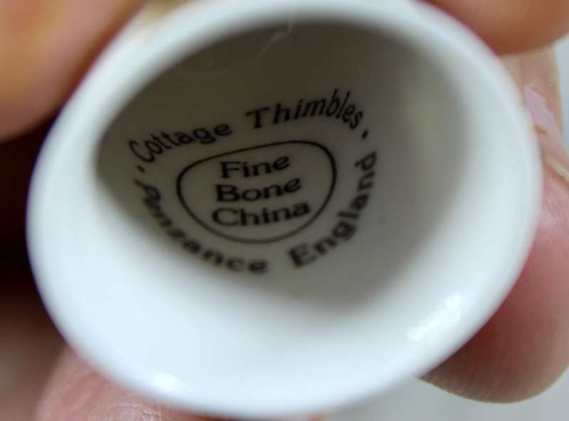 Bone China thimble - Wellies - Cottage Thimbles