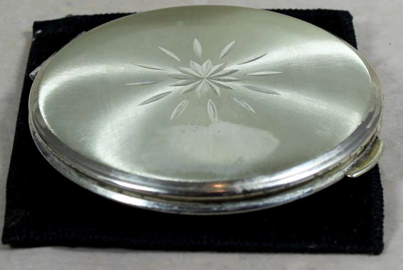 Compact mirror in pouch
