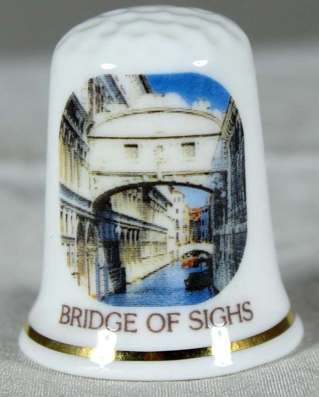 Bone China thimble - Bridge of Sighs - Cottage Thimbles