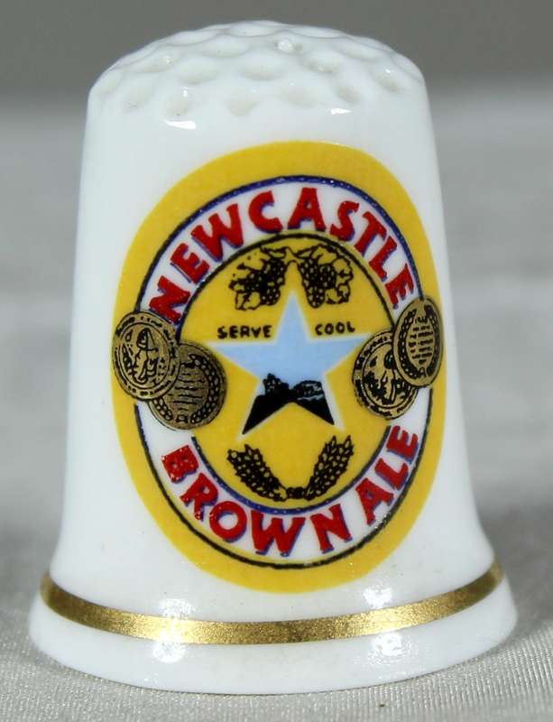 Advertising Thimble - Newcastle Brown Ale - Cottage Thimbles
