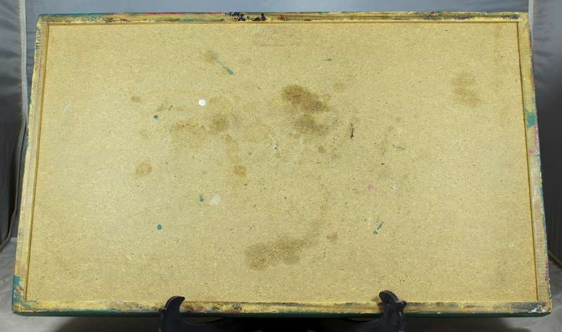 Painted wooden tray
