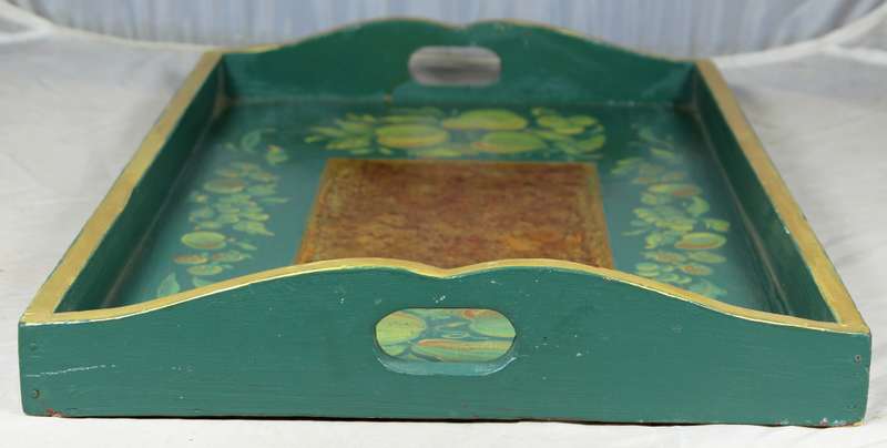 Painted wooden tray