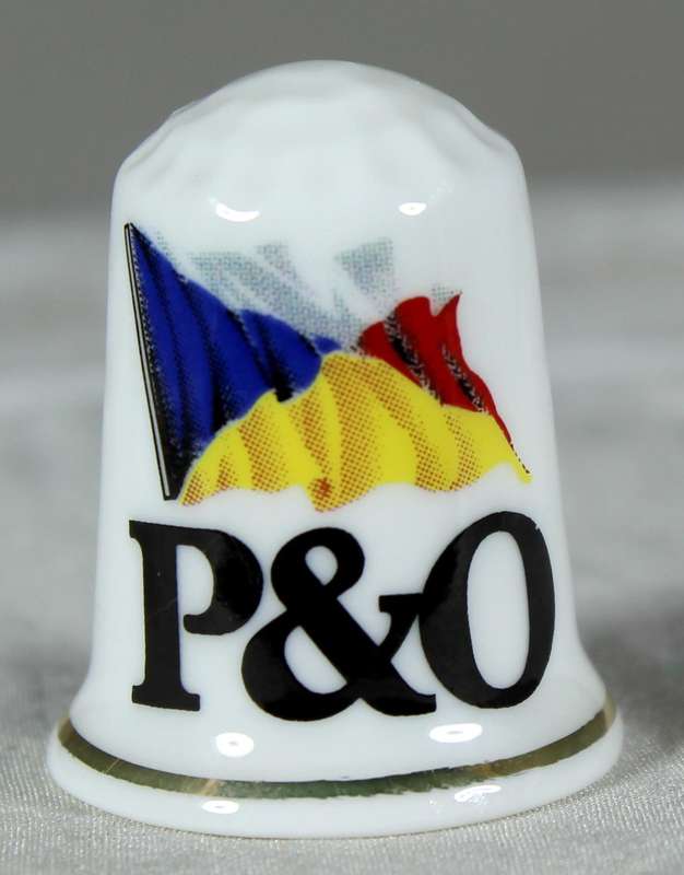 Advertising thimble - P&O - Lambert Souvenirs