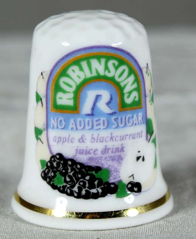Advertising thimble - Robinsons R - Cottage Thimbles
