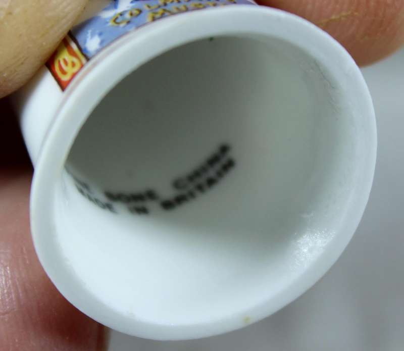 Advertising thimble - Colman's mustard