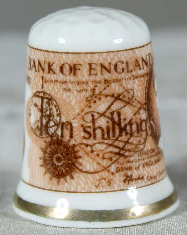 Advertising thimble - Bank of England - Ten Shilling