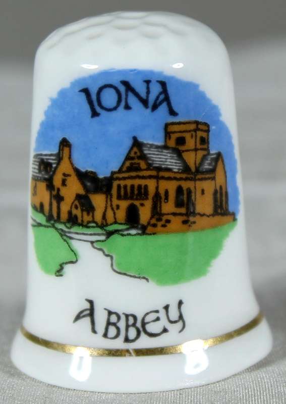 Bone China thimble - Iona Abbey - Birchcroft