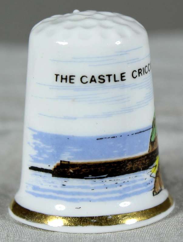 Bone China thimble - The Castle Criccieth- Birchcroft
