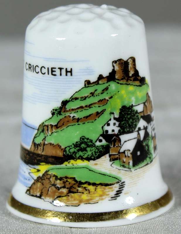 Bone China thimble - The Castle Criccieth- Birchcroft