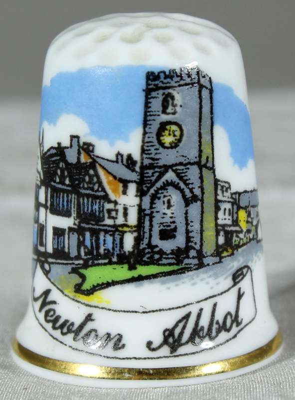 Bone China thimble - Newton Abbot - Birchcroft