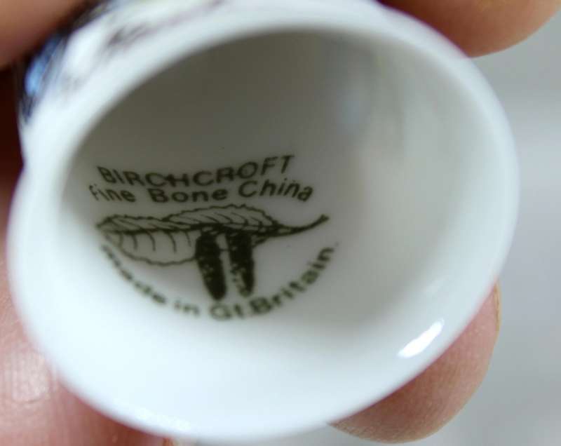 Bone China thimble - Newton Abbot - Birchcroft