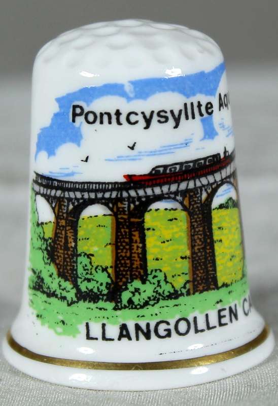 Bone China thimble - Llangollen Canal - Birchcroft