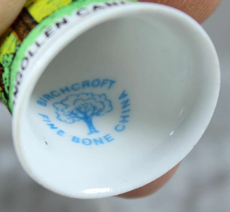 Bone China thimble - Llangollen Canal - Birchcroft