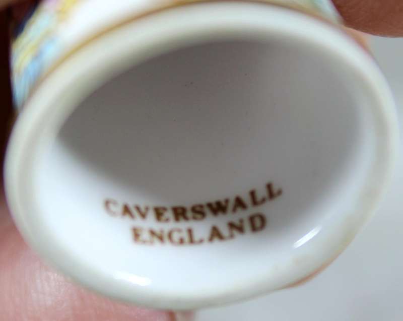 Bone China thimble - Monday's Child - Caverswall