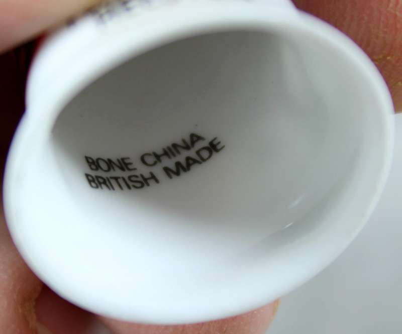 Bone China thimble - Britain in the Blitz - Flambards Helston