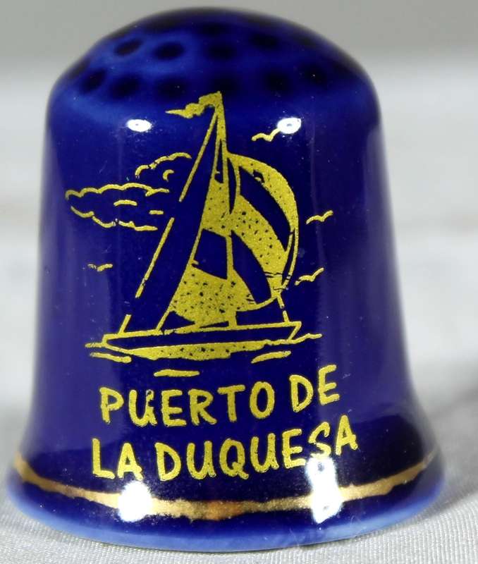 Bone China thimble - Puerto de la Duquesa