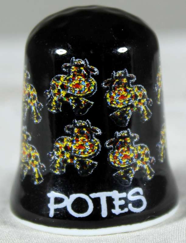 Bone China thimble -  Potes