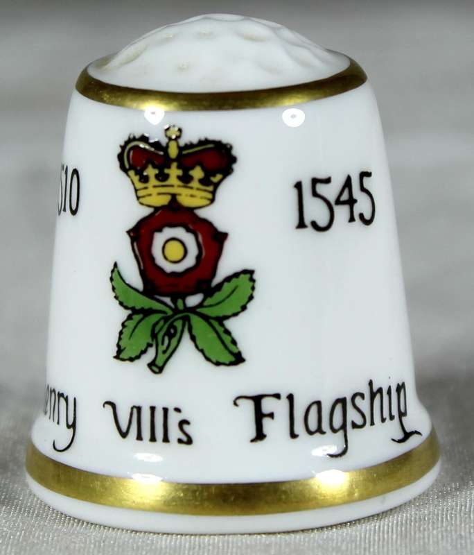 Bone China thimble - The Mary Rose - Sutherland