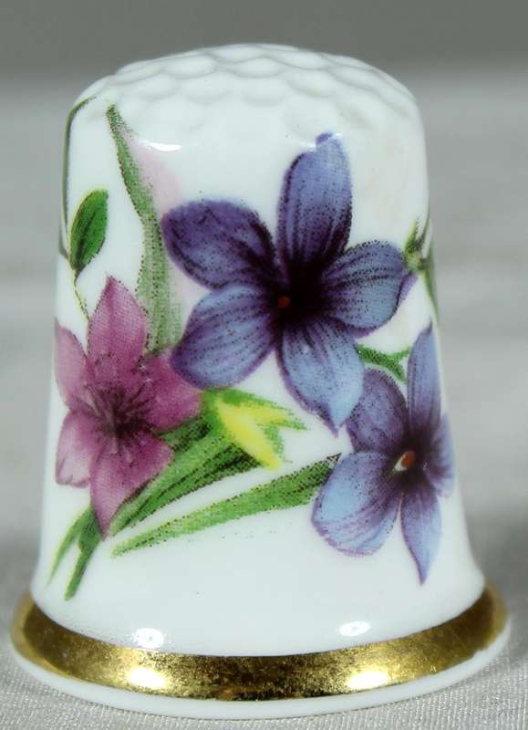 Bone China thimble - Multi flowers - Finsbury