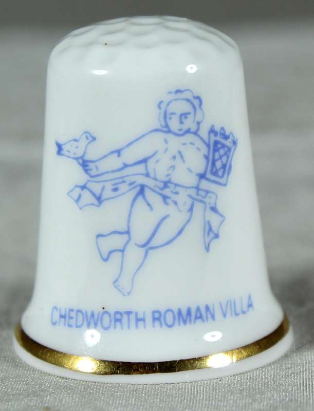 Bone China thimble - Chedworth Roman Villa - National Trust