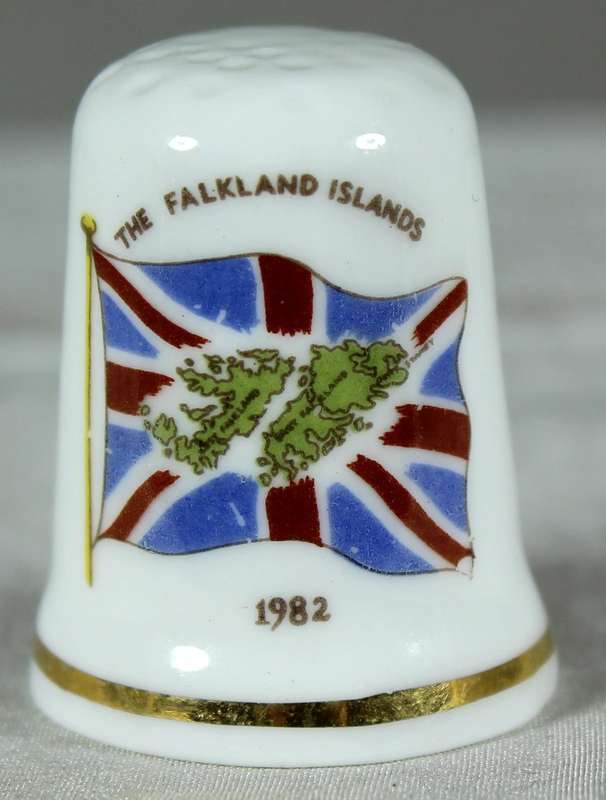 Bone China thimble - The Falkan Islands 1982 - St George