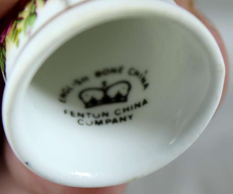 Bone China thimble - Roses - Fentun