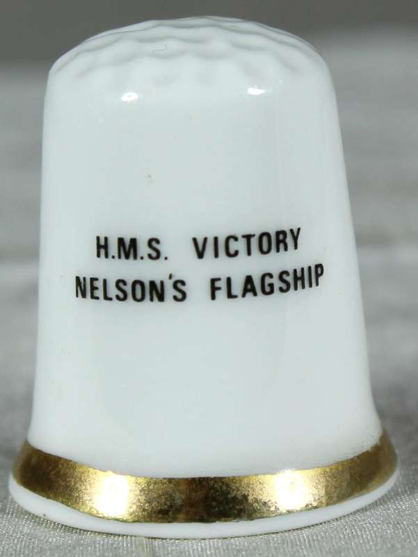Bone China thimble - HMS Victory Nelson's Flagship - Finsbury