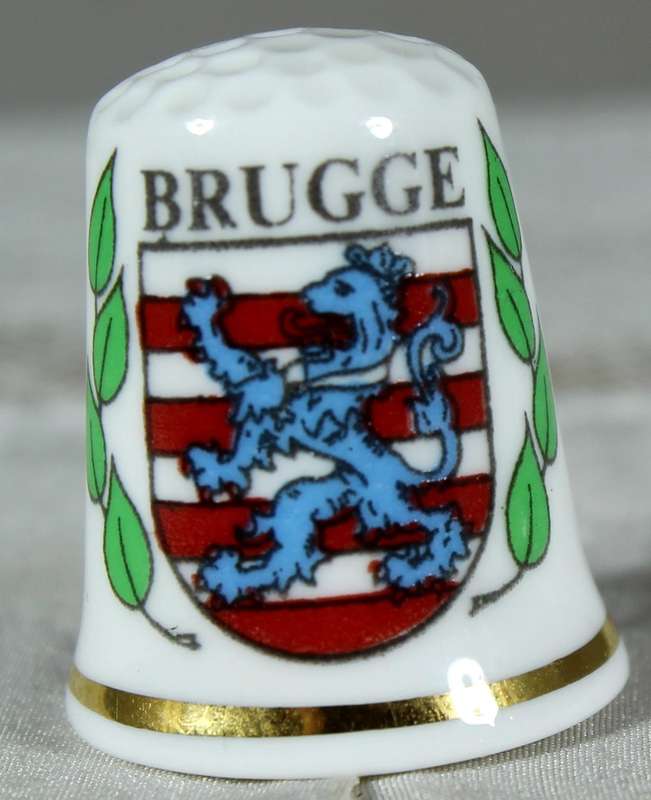 Bone China thimble - Brugge - Du Pont