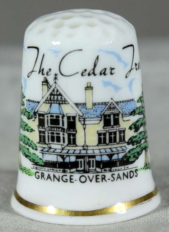 Bone China thimble - Grange-Over-Sands